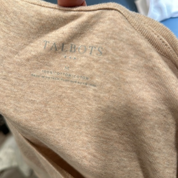Talbots Fitted Tee Size Medium Tan - Picture 5 of 10